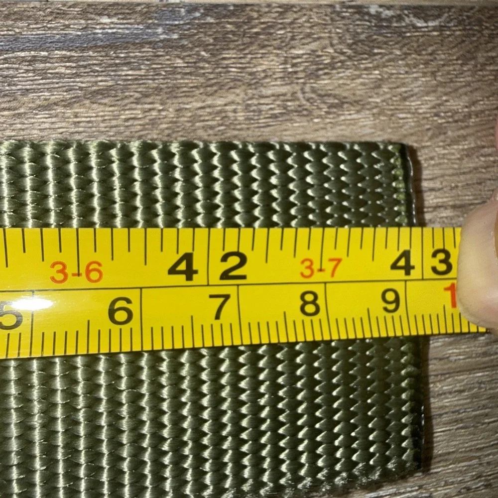 Men's L.L. Bean Nylon Webbing D-Ring Tactical Utility Belt Army Green 43